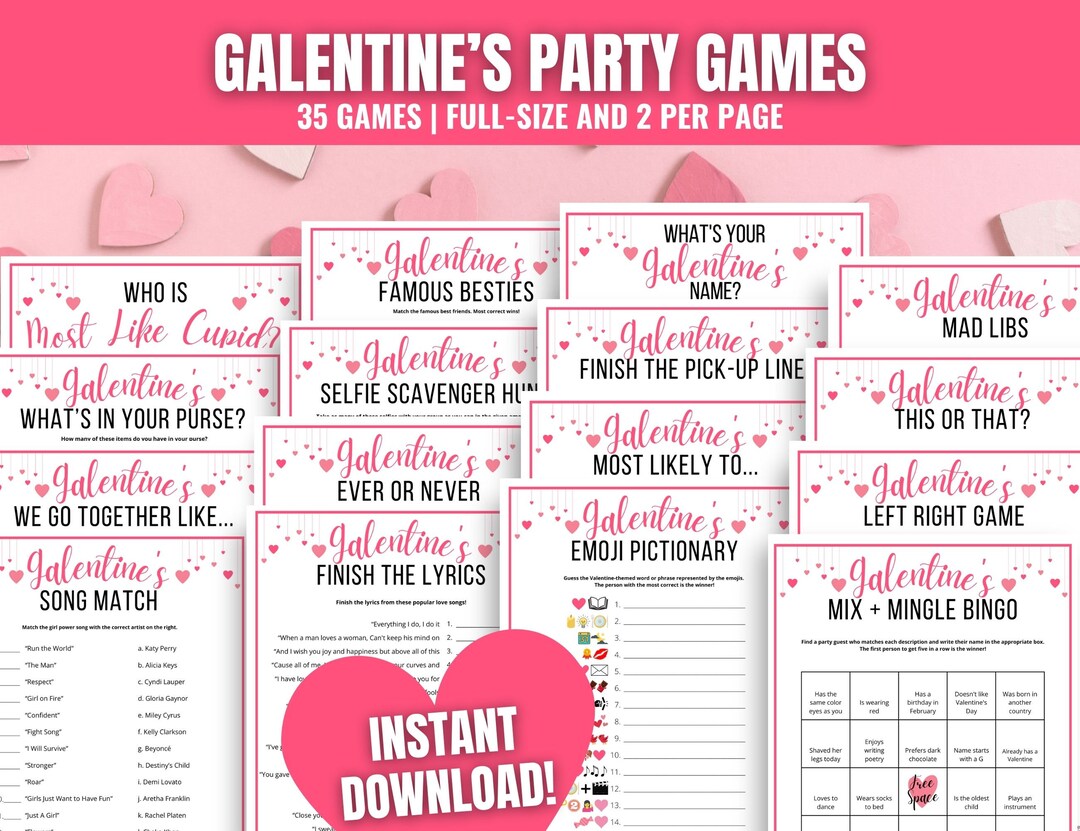 Galentines Games MEGA BUNDLE, Galentine's Party Games, Ladies Night in ...