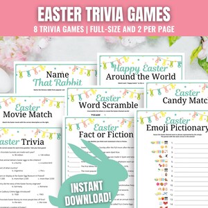 Easter Trivia Games Bundle: Fun Easter Party Quiz (Digital Download)
