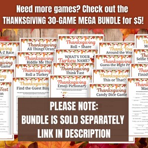 Thanksgiving Ad Libs BUNDLE, Thanksgiving Word Game for Kids & Adults, Thanksgiving Day Games, Fun Thanksgiving Dinner Activity for Families image 8
