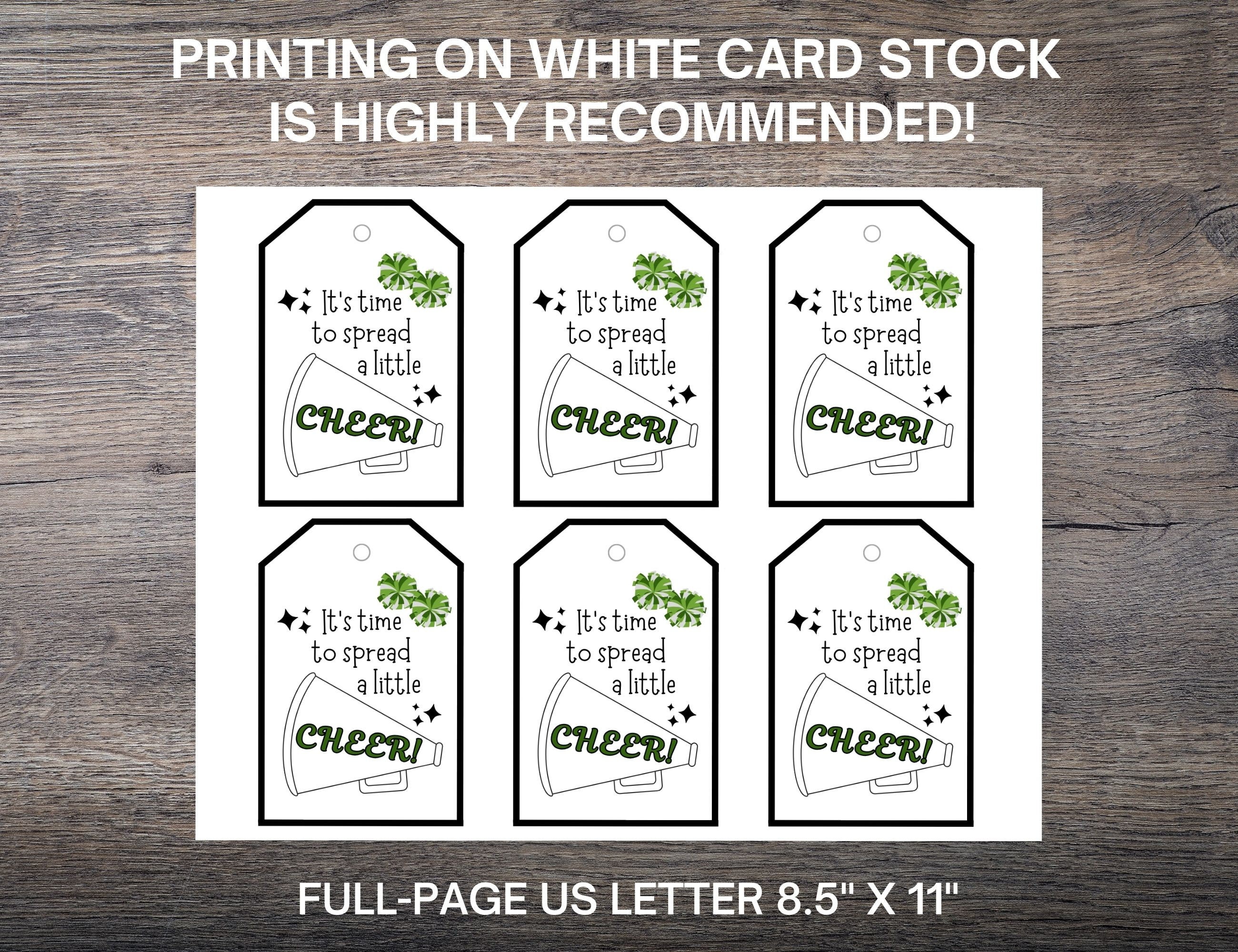 Cheerleading Treat Tags: Cheer Squad Goodie Bag Labels (PDF) - Etsy
