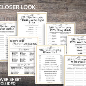 50th Anniversary Party Games MEGA Bundle: 60 Printable Games (Digital Download) image 5