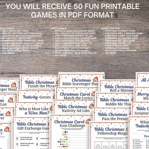 Bible Christmas Games Bundle for Kids, Teens, &amp; Adults, Sunday School ...