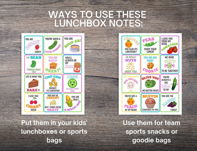 Printable Lunch Box Jokes for Kids, Lunchbox Notes, Funny Lunch Box Jokes, Digital Lunchbox Notes, Encouraging Notes for Kids, Food Puns image 4