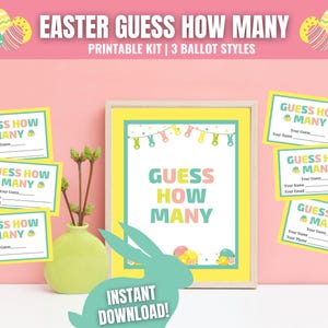 Easter Guess How Many Game: Jelly Beans, Peeps (Digital Download)