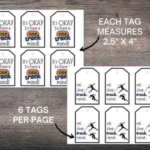 Runner Tags Labels Track Team Treat Tags: Printable Snack Bag Labels (PDF) - Etsy