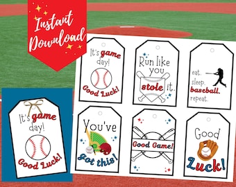 Baseball Leckerli Anhänger: Good Luck Team Snack Anhänger (PDF)