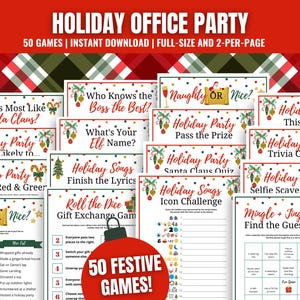 Holiday Office Party Games MEGA BUNDLE, Office Holiday Party Games, Work Christmas Party Activities, Adult Office Christmas Party Games