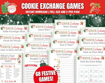Cookie Exchange Games MEGA Bundle: 35 Holiday Party Games (Digital Download)
