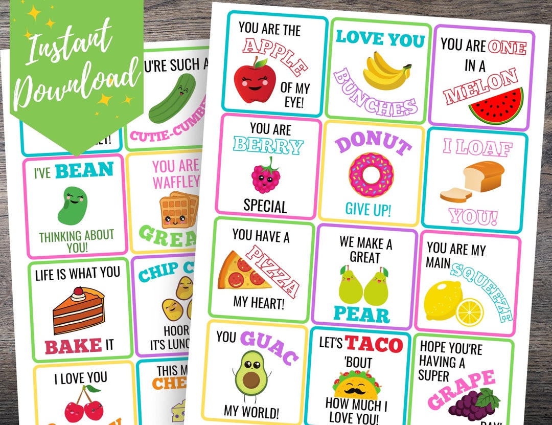 Printable Lunch Box Jokes for Kids Lunchbox Notes Funny - Etsy Australia