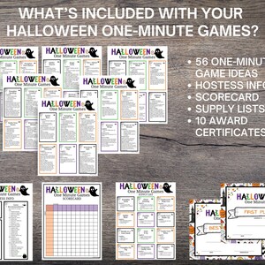 Halloween One Minute Games Bundle: 56 Printable Party Games, Activities ...