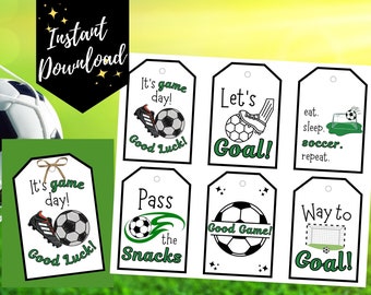 Soccer Treat Tags: Good Luck Team Snacks (PDF Download)