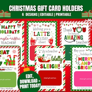 クリスマスの先生へのギフトカードホルダー、クリスマスの先生へのギフト、コーヒーギフトカードホルダー、先生へのギフトのアイデア、ホリデーの先生へのギフトカード