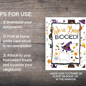 You've Been Booed Kit, Fun Halloween Activity, We've Been Booed, Neighborhood Boo, Halloween Tradition, Cute Booed Bundle, Booed Sign image 5