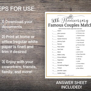 50th Anniversary Party Games MEGA Bundle: 60 Printable Games (Digital Download) image 6
