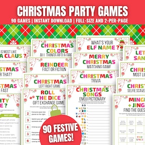 Christmas Games MEGA Bundle: 90 Printable Party Games, Activities and Icebreakers (Instant Download)