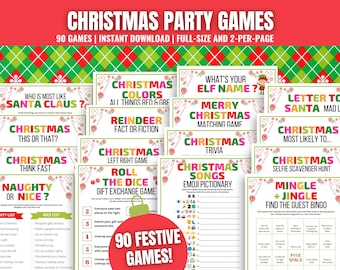 Christmas Games MEGA Bundle: 90 Printable Party Games, Activities and Icebreakers (Instant Download)