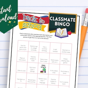 Reunited Classmate Bingo Cards and Markers School Class Reunion Party Bingo  Game Set of 18 