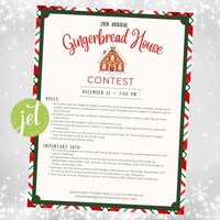 Gingerbread House Decorating Contest Kit, Christmas Award Certificates ...
