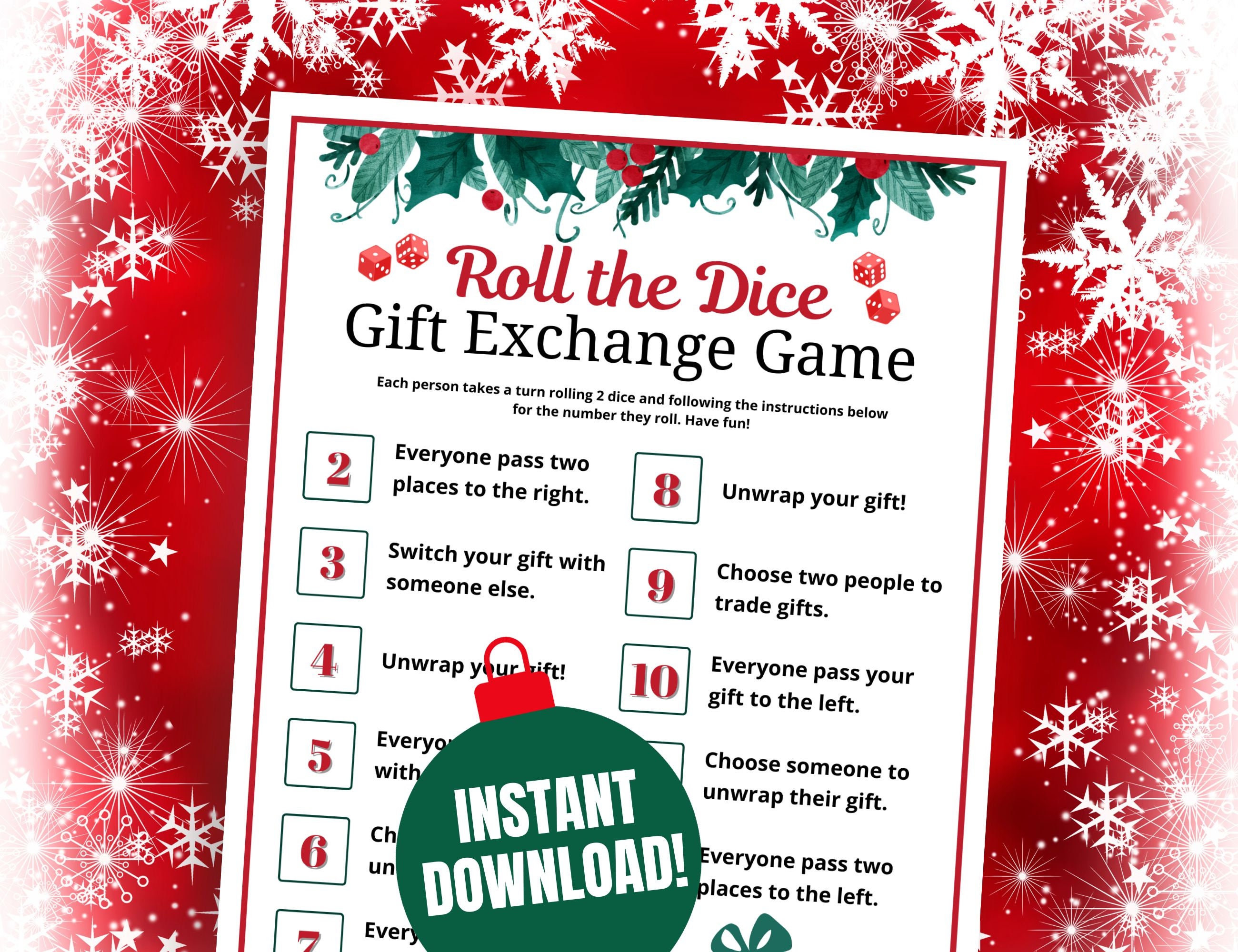 Halloween Gift Exchange Game Yankee Swap White (Download Now) 