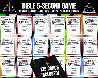 Bible 5-Second Game: Christian Youth Group or Sunday School Activity (PDF)