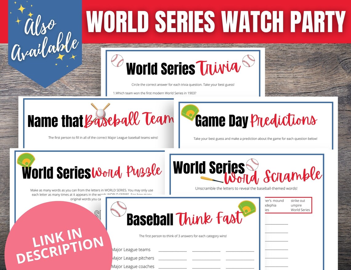 Name That Baseball Team Game Baseball Party Game Baseball Etsy