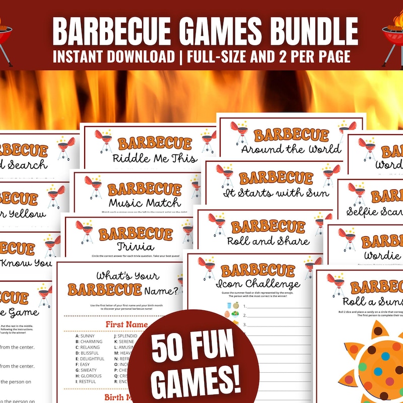 Bbq Games - Etsy