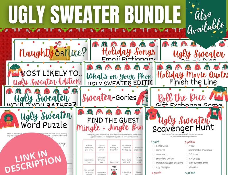 Christmas Charades Game Set Printable Holiday Charades Cards - Etsy