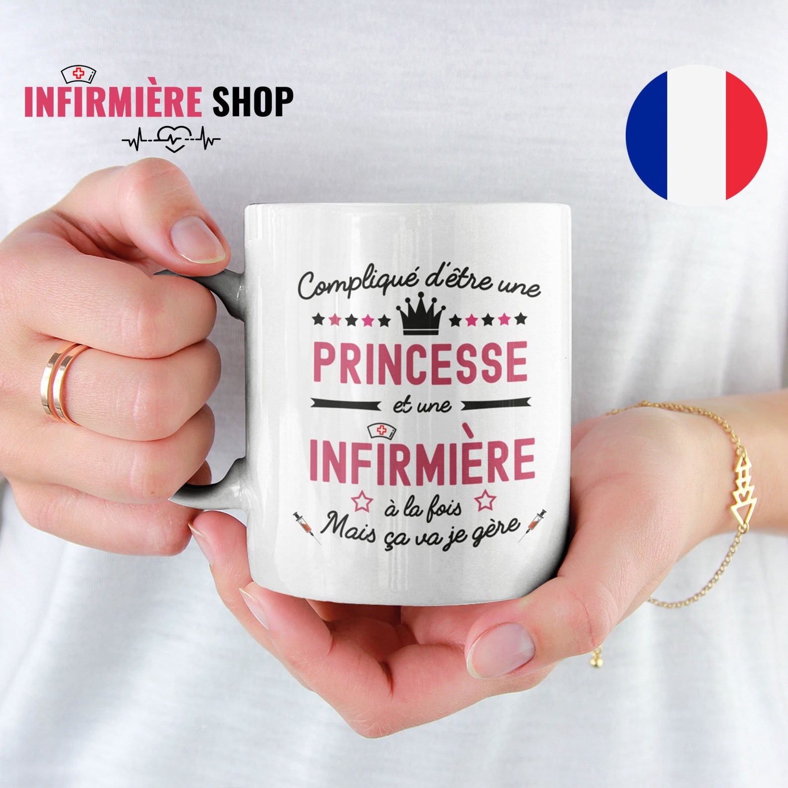 Trousse Princesse Et Infirmière à La Fois - 100% Coton Bio - 25x14x6 Cm - Design Humoristique