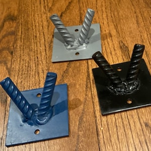 Rebar coat rack wall mounted (2 Stud) wall hanger heavy duty
