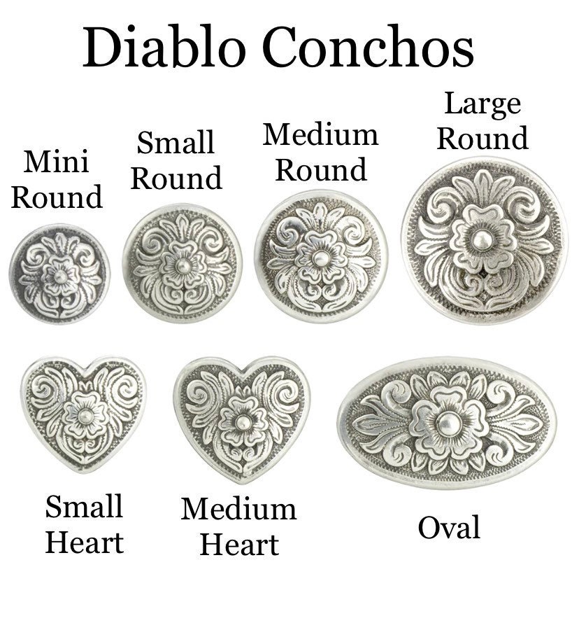 Sterling Silver Round Concho Disk 3/4 Set of 6 0054