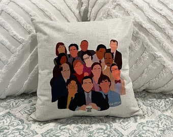 The Office Silhouettes / Pillow Cover / Nerd Pillows / Machine Washable