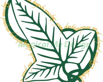Instant Download.. Lord of the Rings Clipart, Leaves of Lorien, One Ring SVG PNG JPG