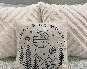 Thats no moon / Space Wars / Pillow Cover / Nerd Pillows / Machine Washable