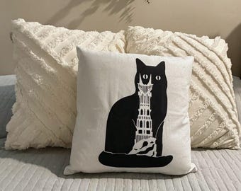 The All Seeing Cat / Lord of the Rings/ Pillow Cover / Nerd Pillows / Machine Washable