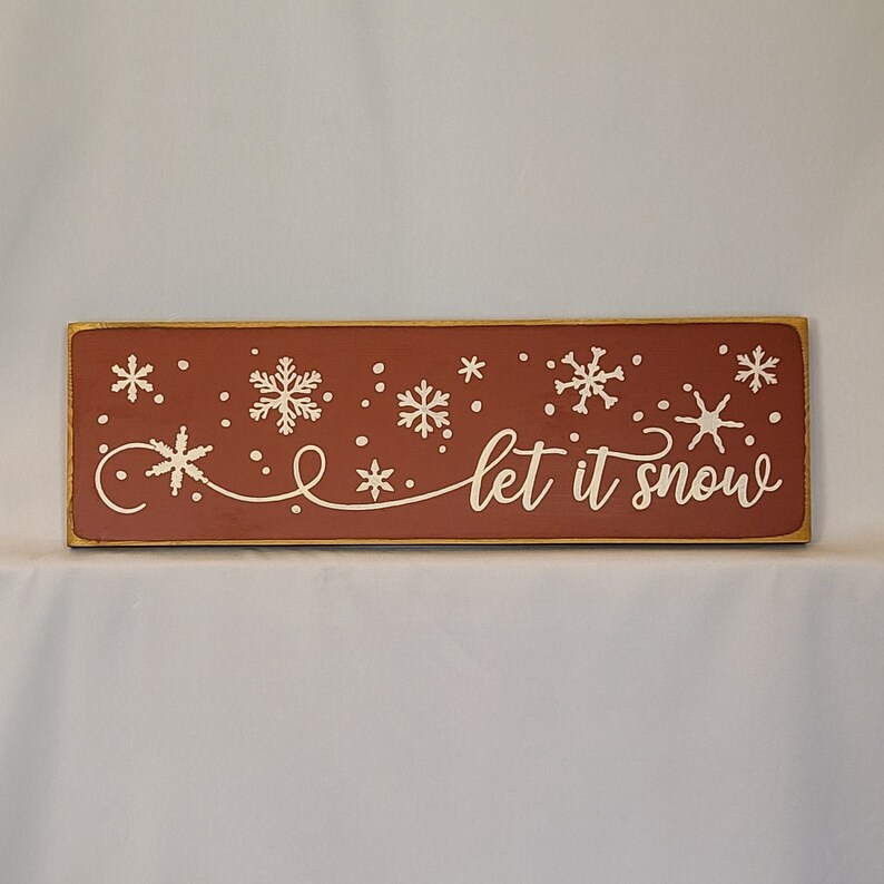 Let It Snow Wooden Sign - Etsy