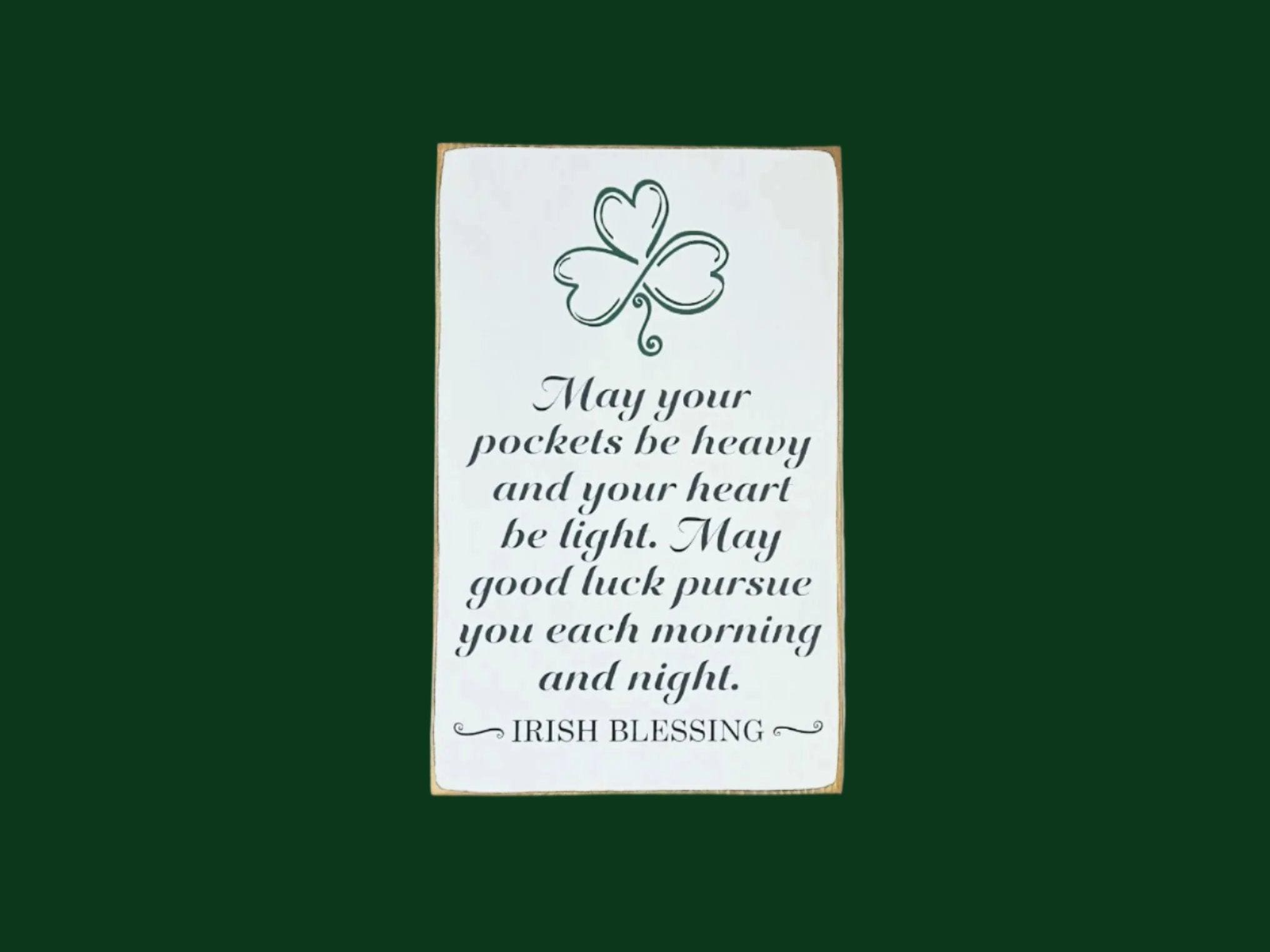 Irish Blessing Wooden Sign, St. Patrick's Day Decor - Etsy
