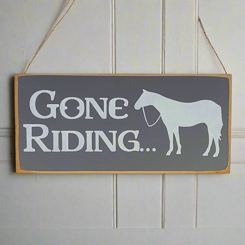 Gone Riding Decorative Wooden Sign - Etsy