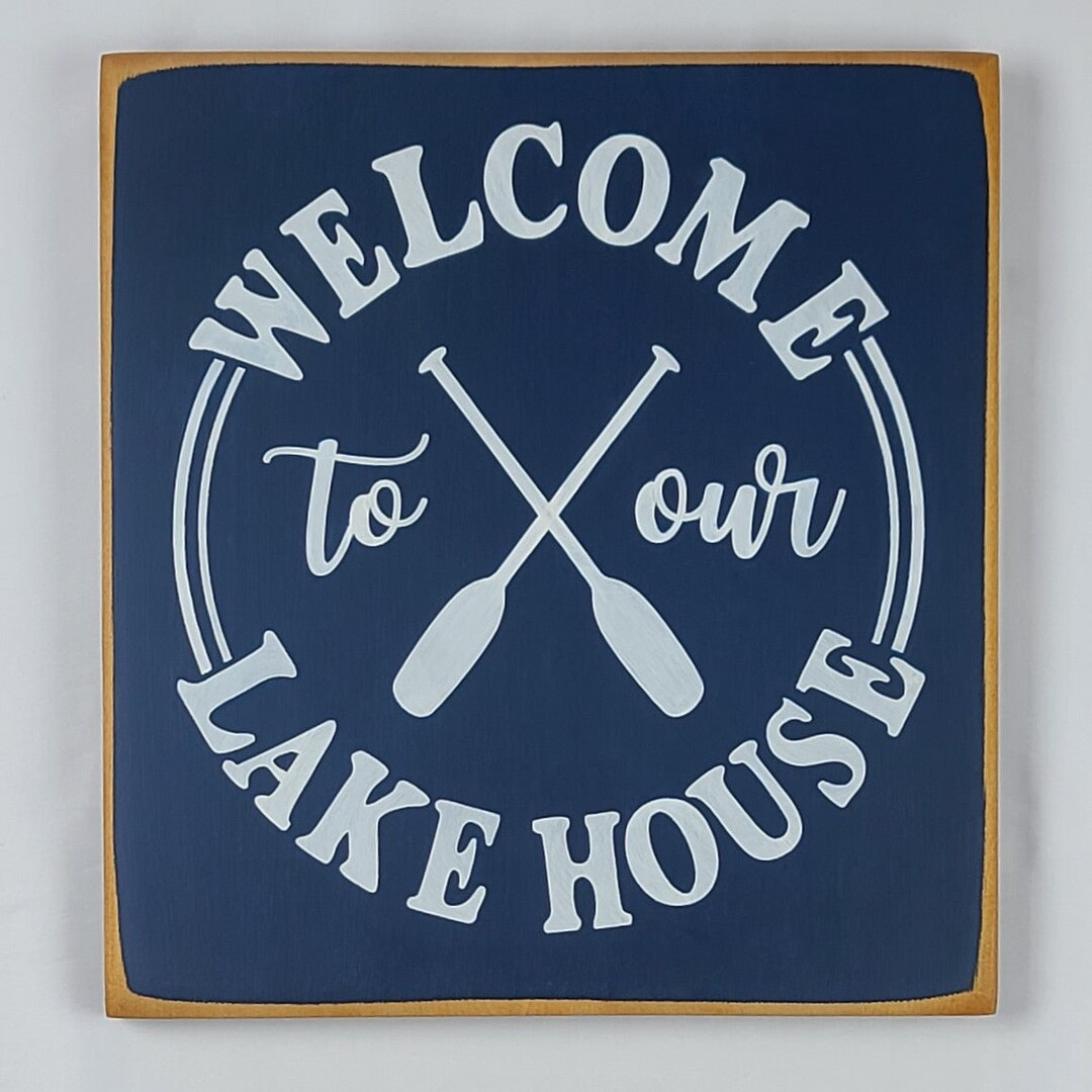 Welcome To Our Lake House Garden Flag, Lake House Welcome Flag Life Is Better At The Lake Outdoor Decoration Banner Double Sided Blue