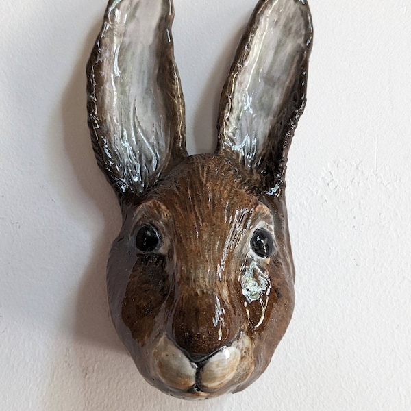 Ceramic Rabbit wall sculpture