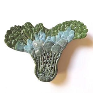 Ceramic Wall Vase Floral Green