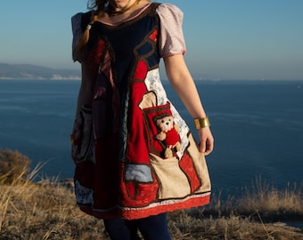 Patchwork Boho Dress: Upcycled Festival Outfit
