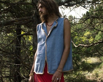 Fully handstitched khadi cotton men's vest