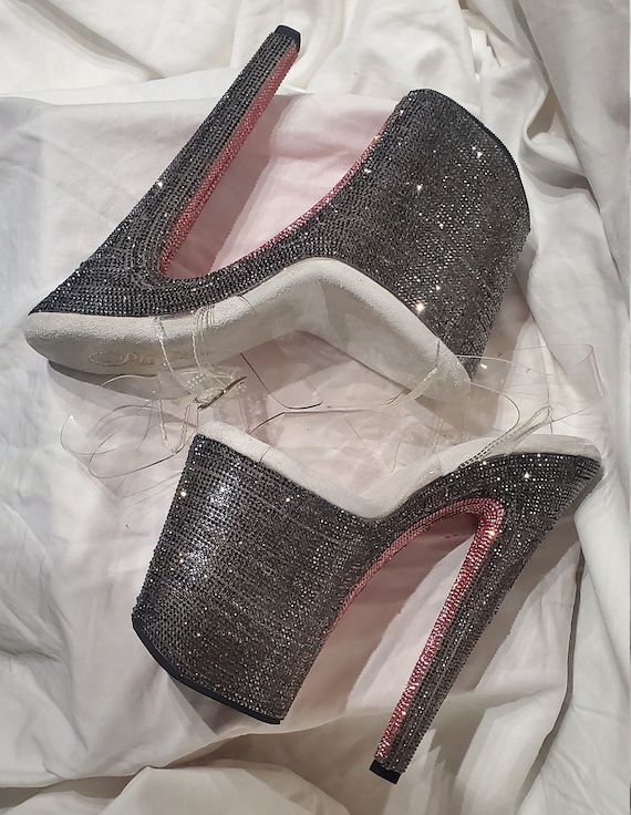 Black pleaser heels sale