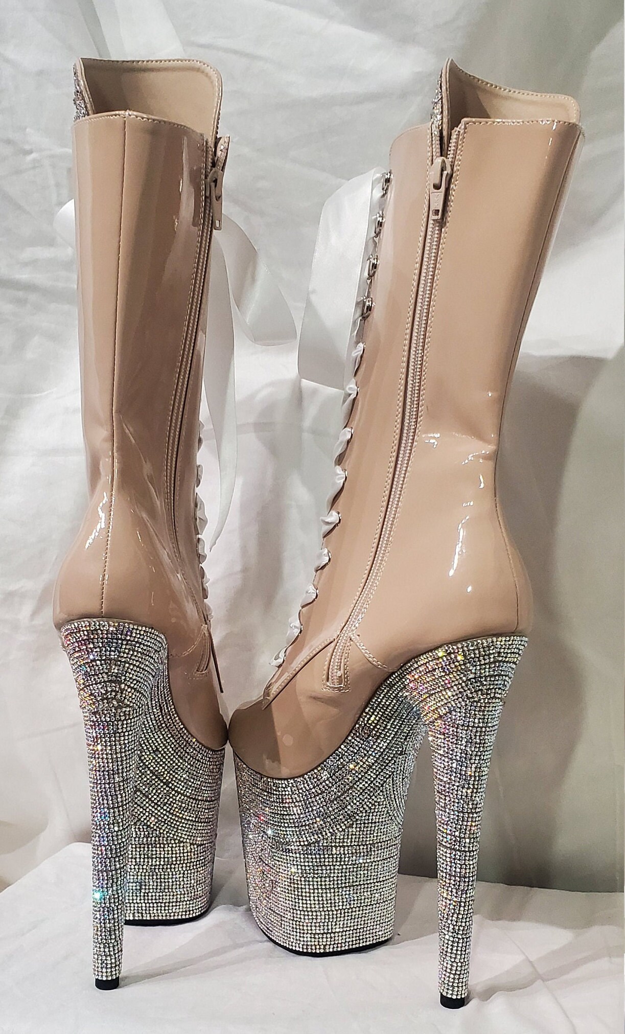 Nude store pleaser boots