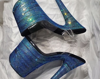 The "High Tide" Rhinestone Pole Dance Heels