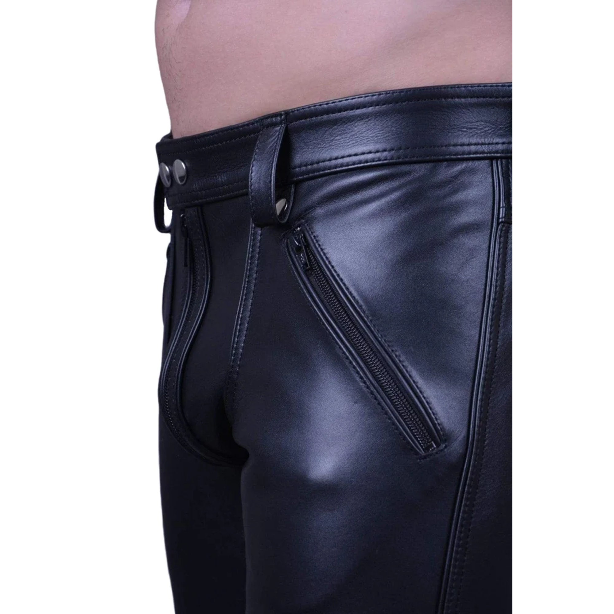 Men Leather Pants, Genuine Leather Pants, Gay Pants Back Zipper Pant