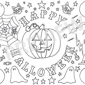 Happy Halloween Coloring Page