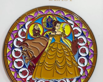 Beauty and the Beast Stained Glass Pin