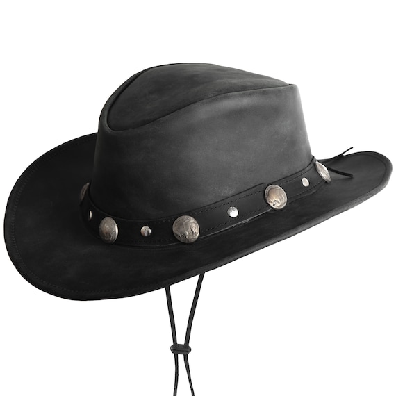 Lesa Collection Genuine Leather Buffalo Coin Hat … - image 4