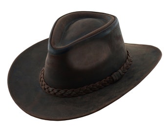 Vintage Mens Large Cowboy Hat With Feather/ Country Western Wear 